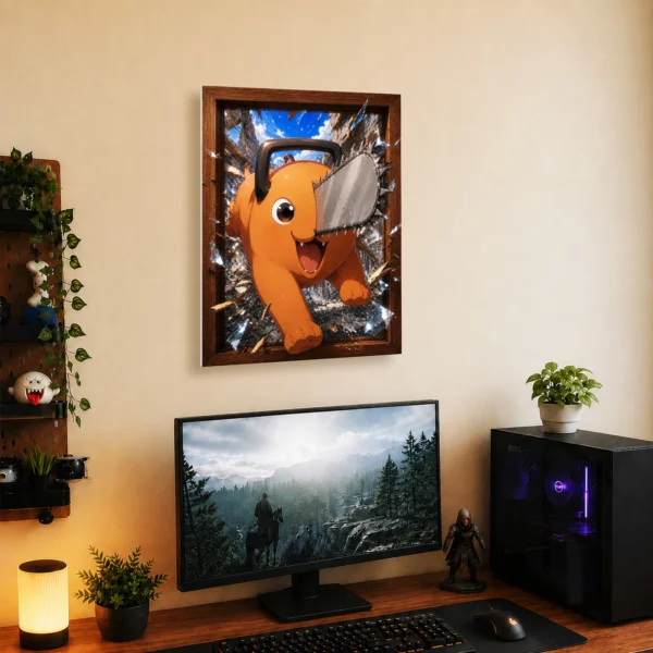 Anime Metal Poster Wall Decor - Chainsaw Pochita - Image 5