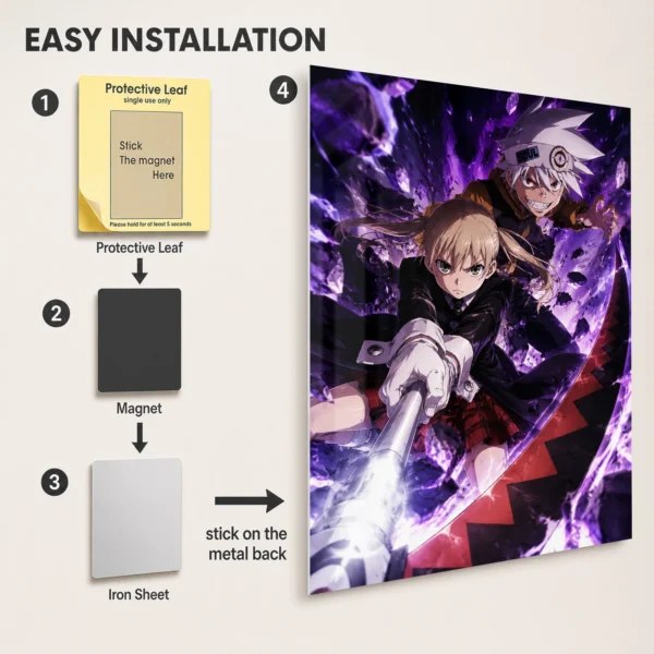 Anime Metal Poster Wall Decor - Soul - C - Image 2