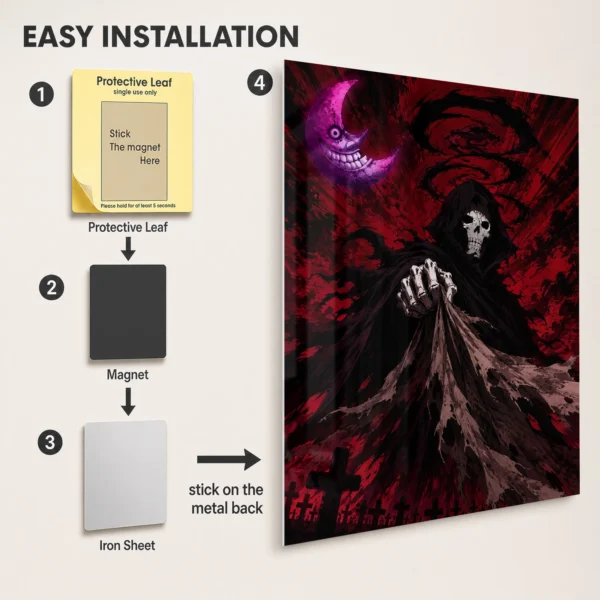 Anime Metal Poster Wall Decor - Soul - Death - Image 2