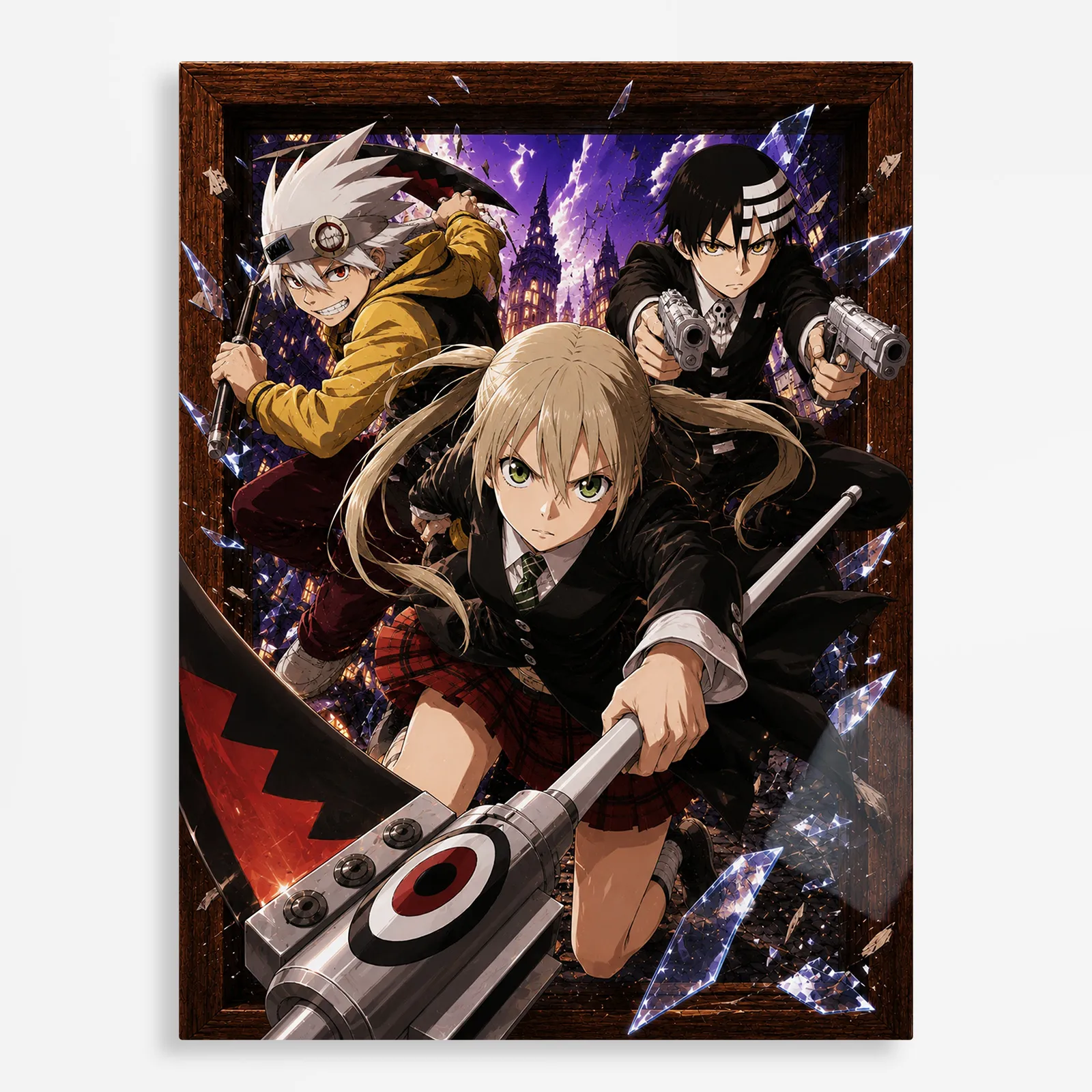 anime metal poster (388) s1 Anime Metal Poster Wall Decor - Soul - Soul Evans & Death The Kid - Image 1