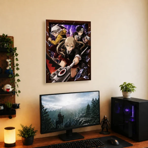 Anime Metal Poster Wall Decor - Soul - Soul Evans & Death The Kid - Image 5