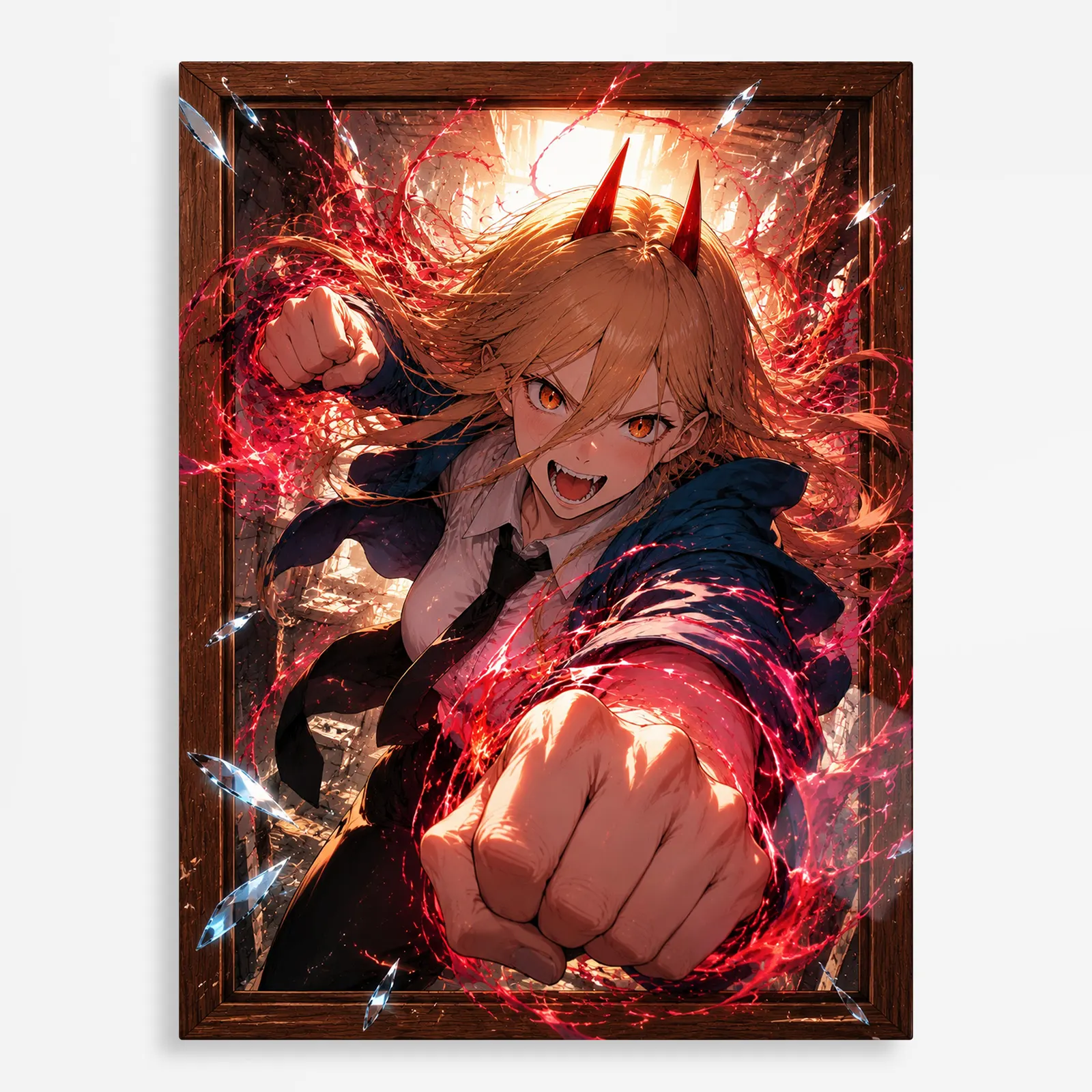 anime metal poster (39) s1 Anime Metal Poster Wall Decor - Chainsaw Power - Image 1