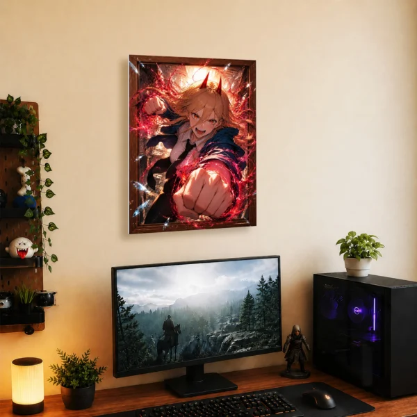 Anime Metal Poster Wall Decor - Chainsaw Power - Image 5
