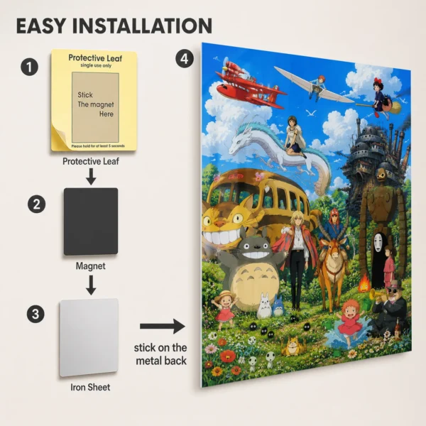 Anime Metal Poster Wall Decor - Ghibli - Image 2
