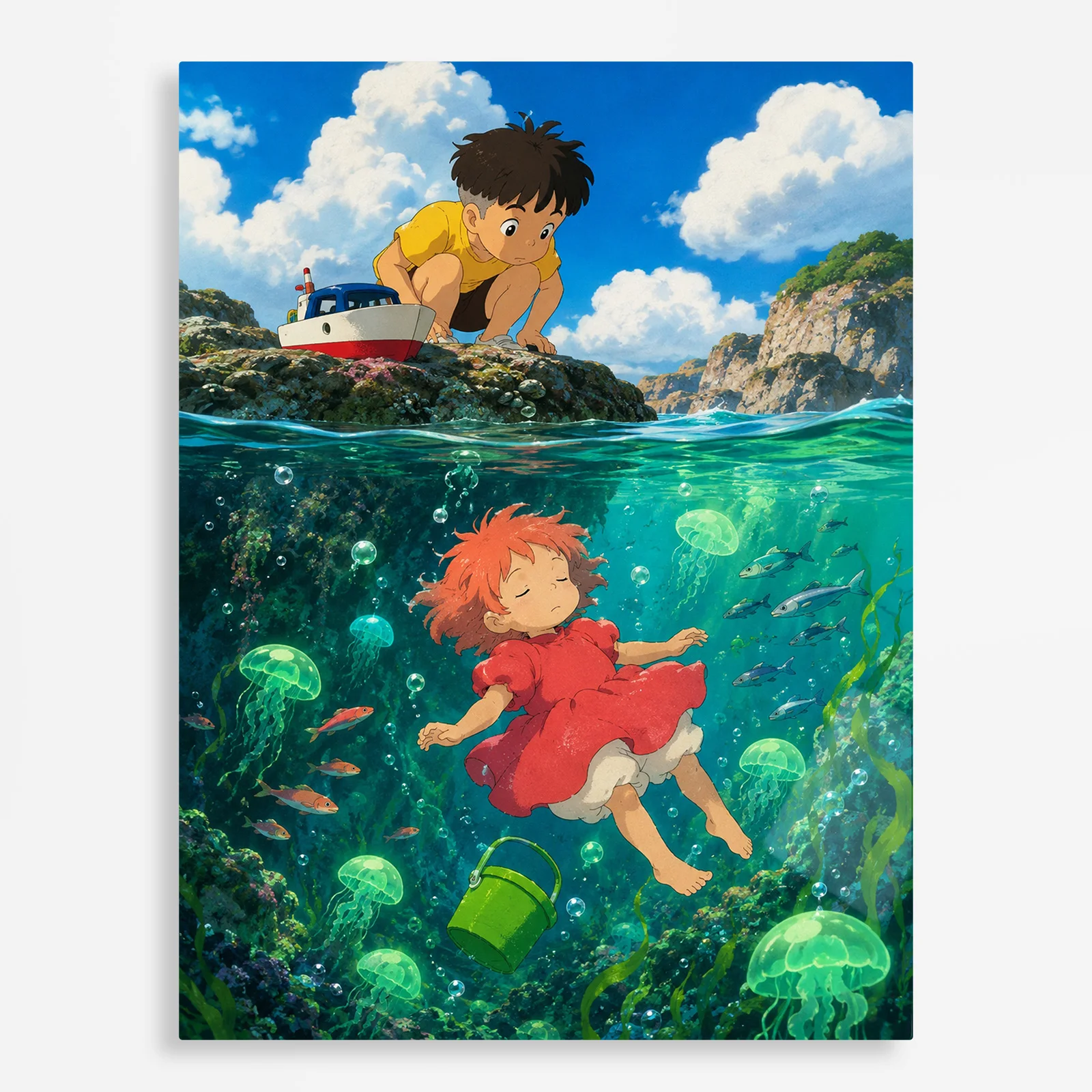 anime metal poster (391) s1 Anime Metal Poster Wall Decor - Ocean Girl - Image 1