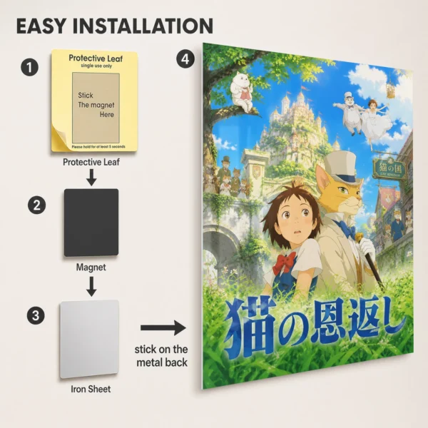 Anime Metal Poster Wall Decor - Cat Kingdom - Image 2