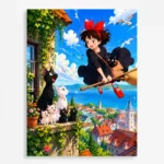 Anime Metal Poster Wall Decor - Witch Delivery - Kiki