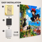Anime Metal Poster Wall Decor - Witch Delivery - Kiki - Image 2