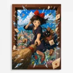 Anime Metal Poster Wall Decor - Witch Delivery - Kiki - A