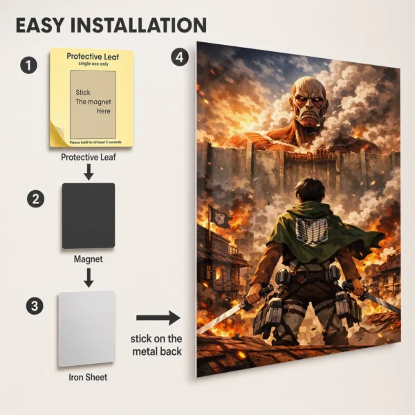 Anime Metal Poster Wall Decor - AOT - Image 2