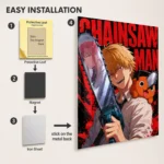 Anime Metal Poster Wall Decor - Chainsaw - Image 2