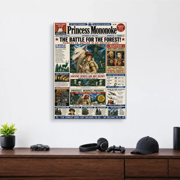 Anime Metal Poster Wall Decor - Forest Princess - A - Image 4