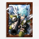 Anime Metal Poster Wall Decor - SAO - Sinon