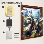 Anime Metal Poster Wall Decor - SAO - Sinon - Image 2