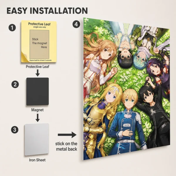 Anime Metal Poster Wall Decor - SAO - A - Image 2