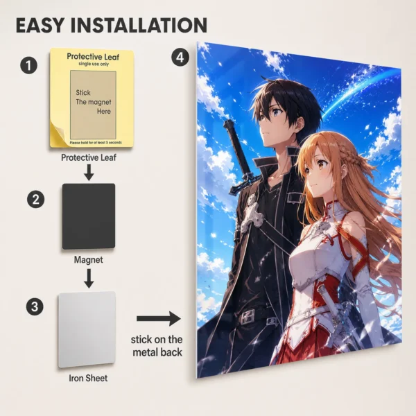 Anime Metal Poster Wall Decor - SAO - B - Image 2