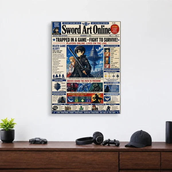 Anime Metal Poster Wall Decor - SAO - D - Image 4
