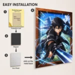 Anime Metal Poster Wall Decor - SAO - Kirito - Image 2