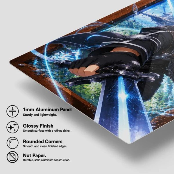 Anime Metal Poster Wall Decor - SAO - Kirito - Image 6