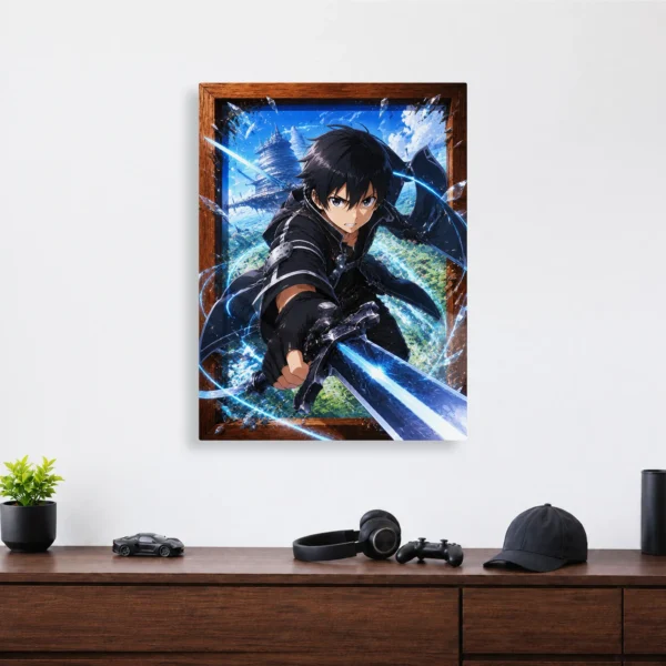 Anime Metal Poster Wall Decor - SAO - Kirito - Image 4