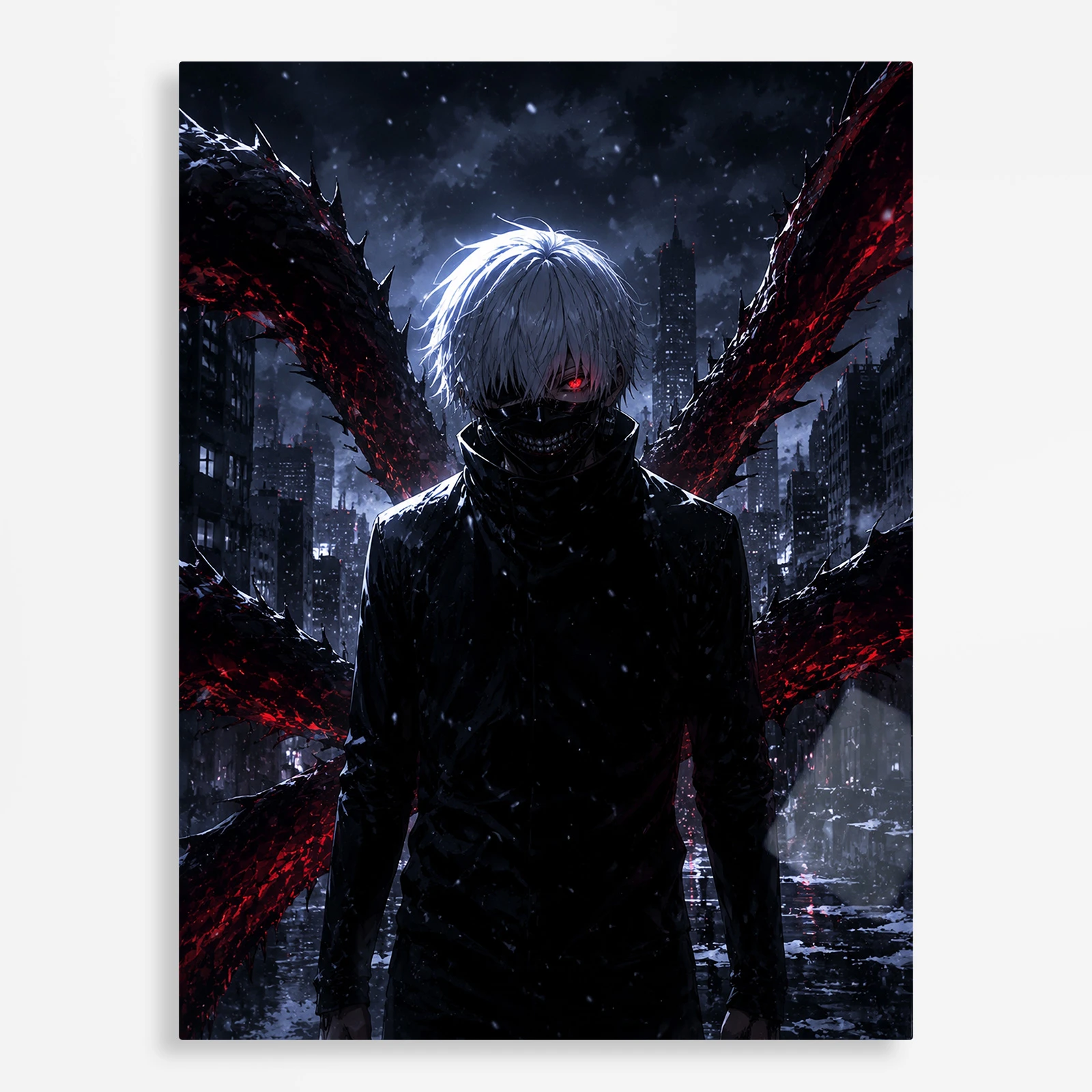 anime metal poster (415) s1 Anime Metal Poster Wall Decor - Tokyo - Ken Kaneki - A - Image 1