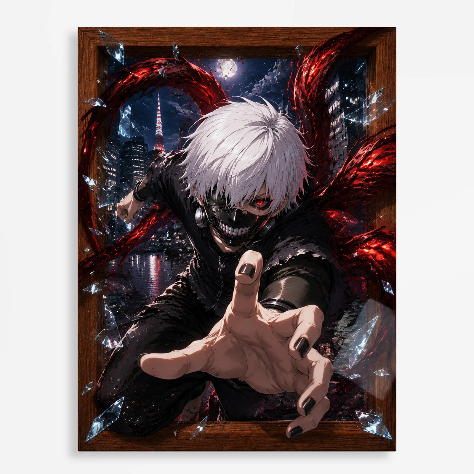 anime metal poster (418) s1 Anime Metal Poster Wall Decor - Tokyo - Ken Kaneki - D - Image 1