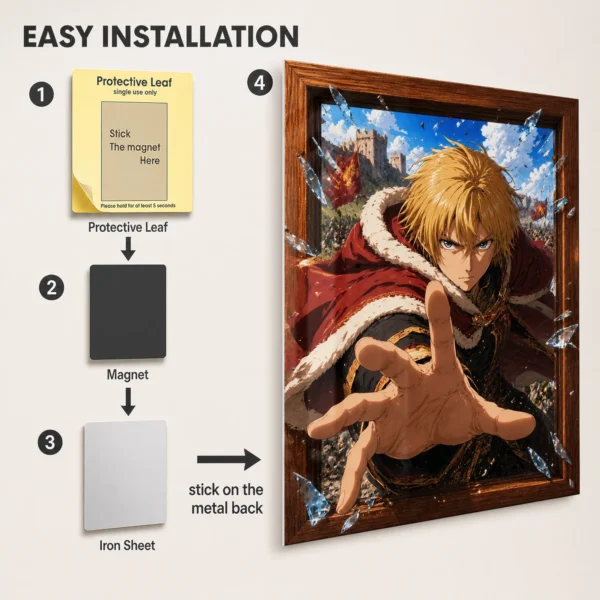 Anime Metal Poster Wall Decor - Vinland - Thorfinn - Image 2