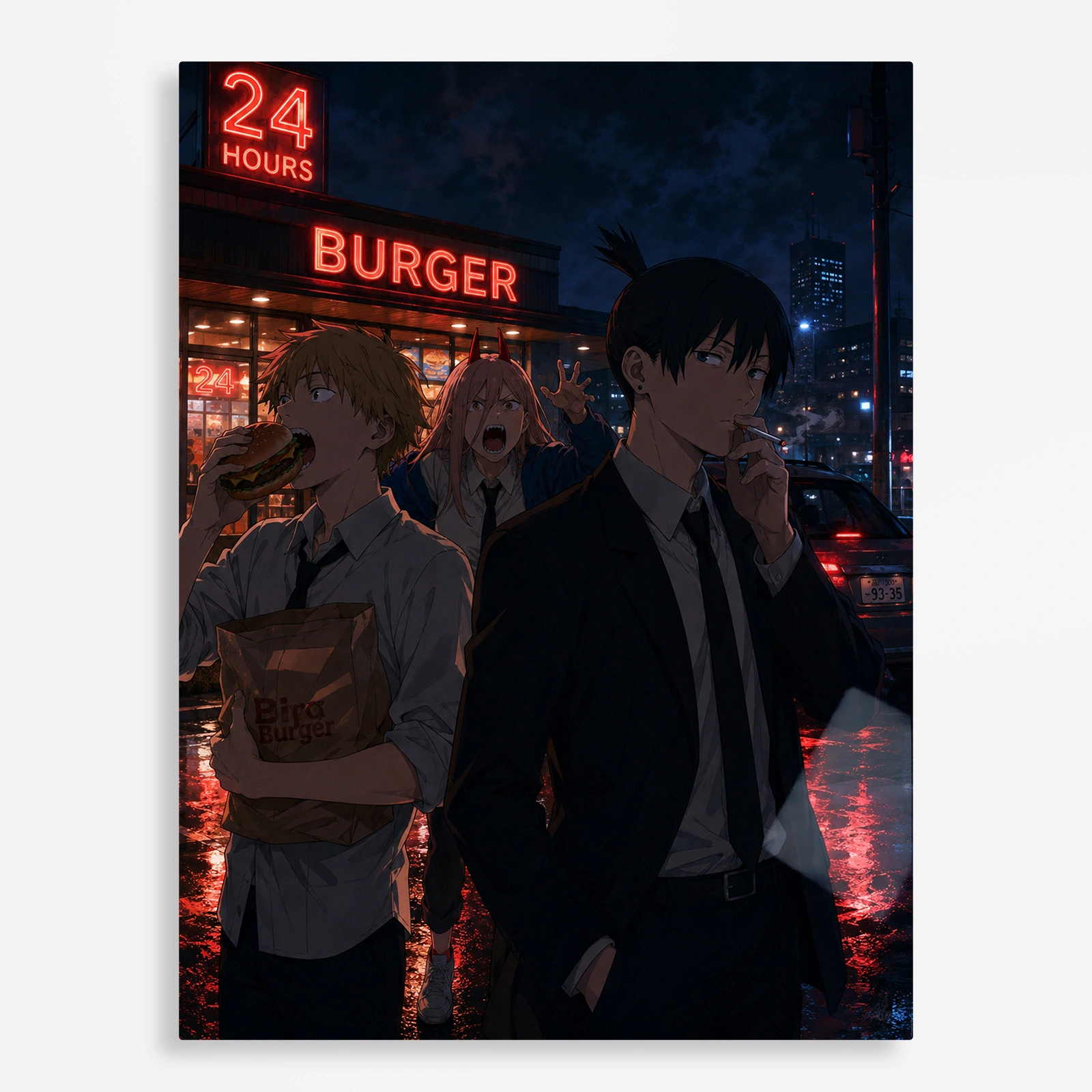 anime metal poster (42) s1 Anime Metal Poster Wall Decor - Chainsaw - B - Image 1