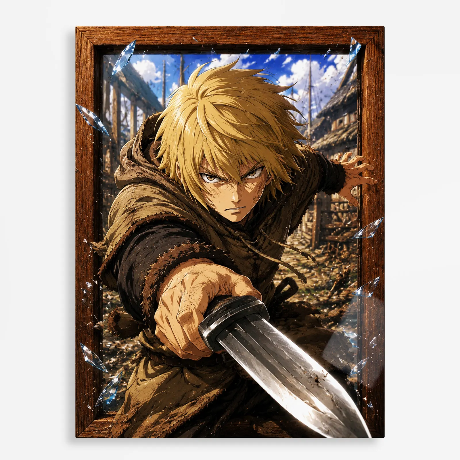 anime metal poster (422) s1 Anime Metal Poster Wall Decor - Vinland - Thorfinn - B - Image 1