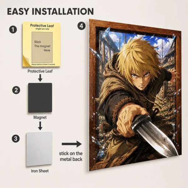 Anime Metal Poster Wall Decor - Vinland - Thorfinn - B - Image 2