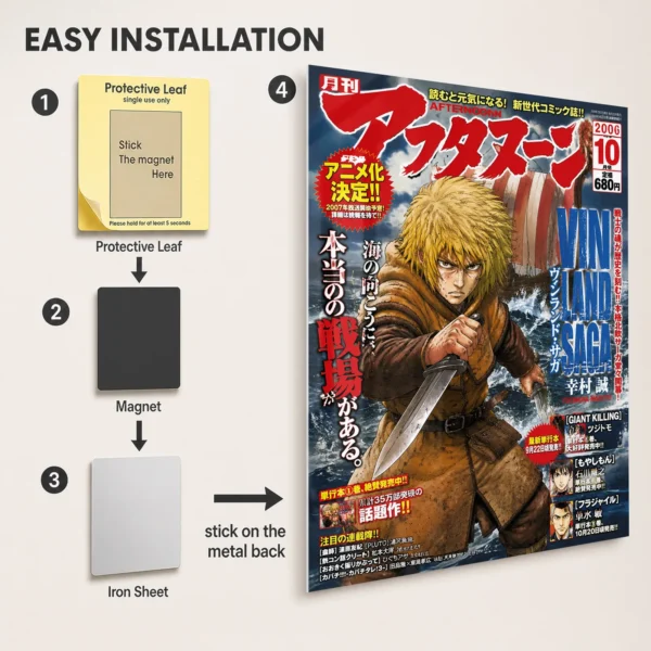 Anime Metal Poster Wall Decor - Vinland - Thorfinn - C - Image 2