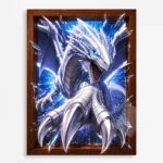 Anime Metal Poster Wall Decor - YGO Blue-Eyes White Dragon