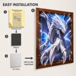 Anime Metal Poster Wall Decor - YGO Blue-Eyes White Dragon - Image 2