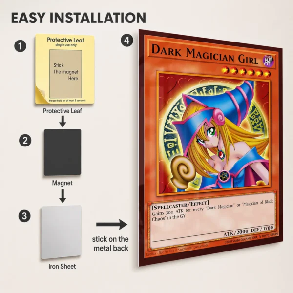 Anime Metal Poster Wall Decor - YGO Dark Magician Girl - Image 2