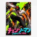 Anime Metal Poster Wall Decor - Chainsaw - C