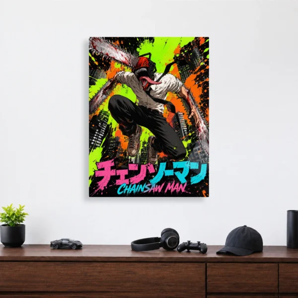 Anime Metal Poster Wall Decor - Chainsaw - C - Image 4