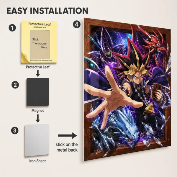 Anime Metal Poster Wall Decor - YGO - D - Image 2