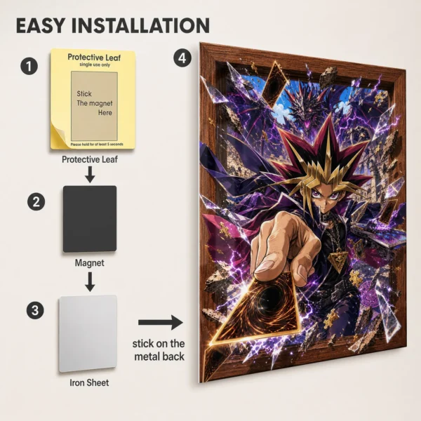 Anime Metal Poster Wall Decor - YGO - Yami Yugi - A - Image 2
