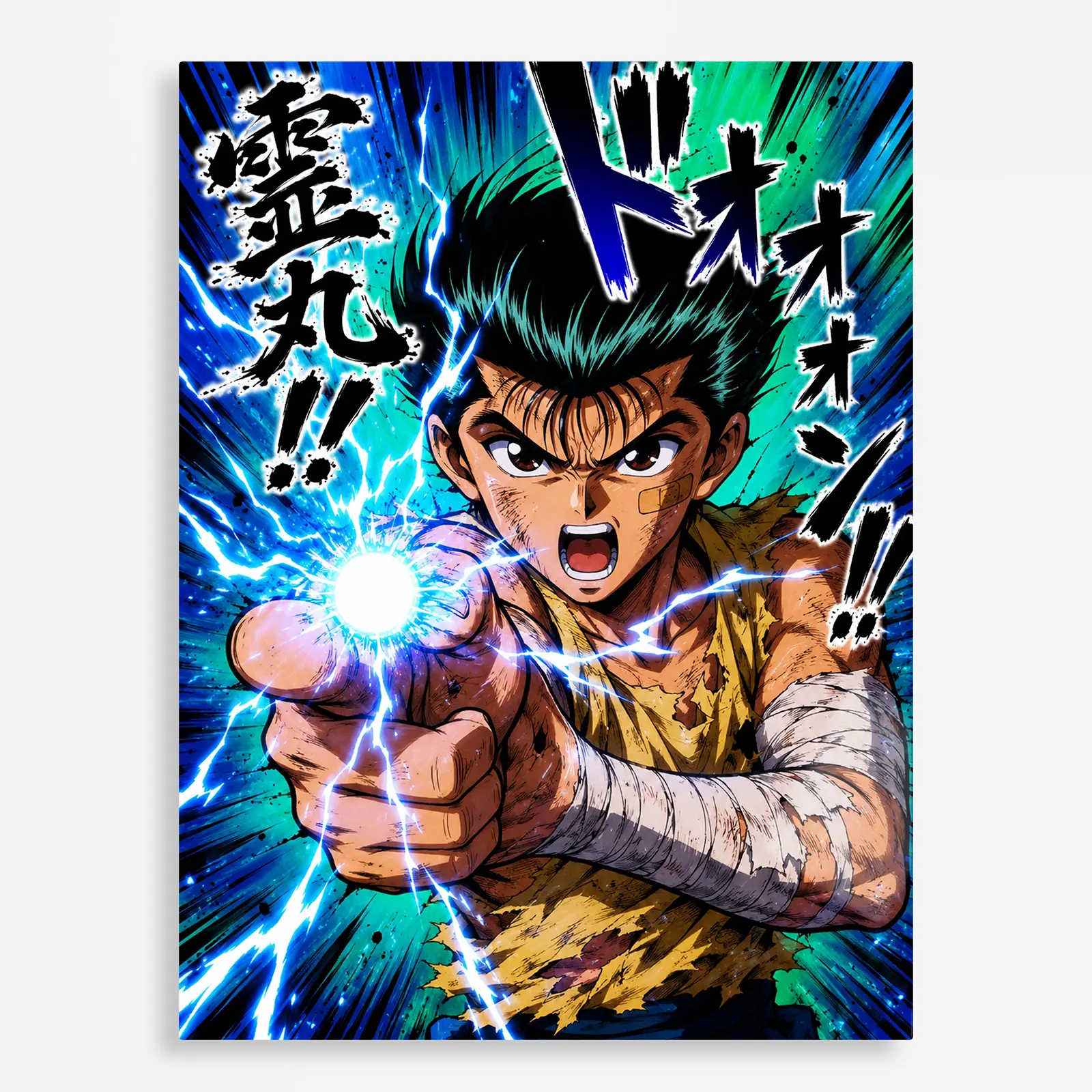 anime metal poster (438) s1 Anime Metal Poster Wall Decor - YYH - Yusuke Urameshi - Image 1