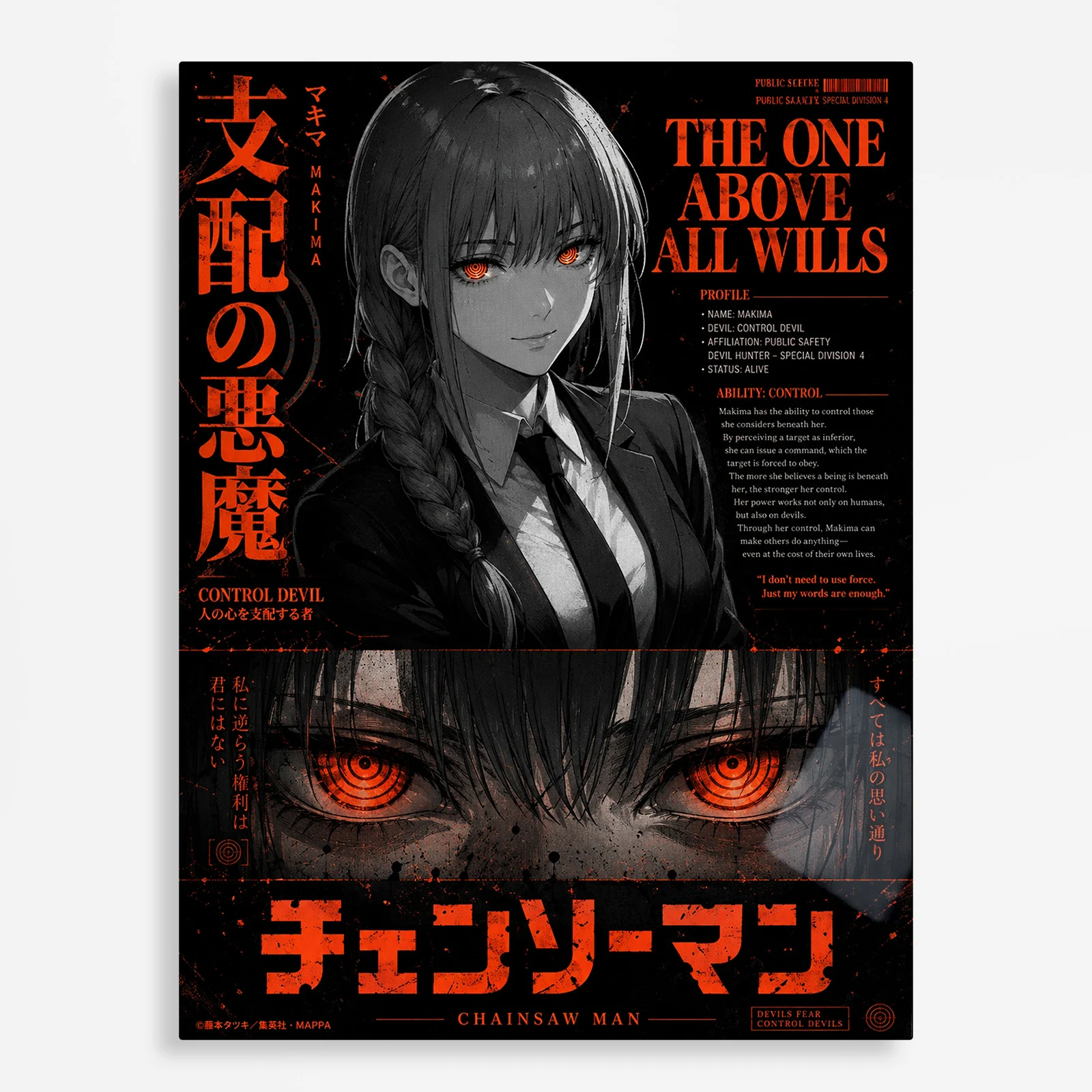 anime metal poster (44) s1 Anime Metal Poster Wall Decor - Chainsaw - D - Image 1