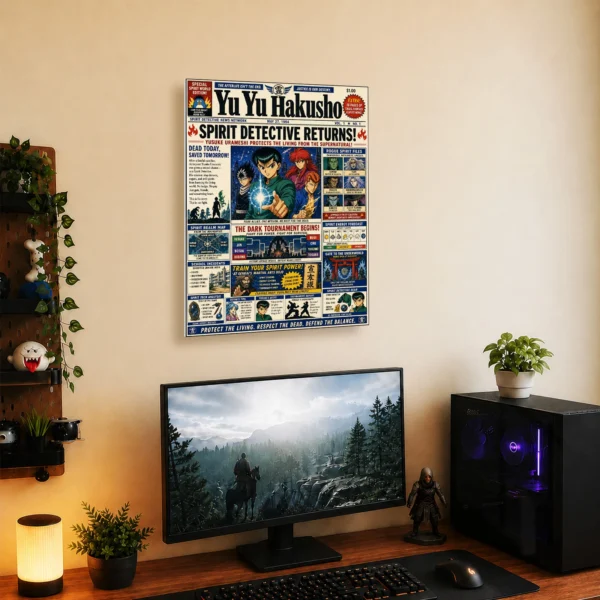 Anime Metal Poster Wall Decor - YYH - A - Image 5