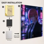 Anime Metal Poster Wall Decor - Chainsaw - E - Image 2