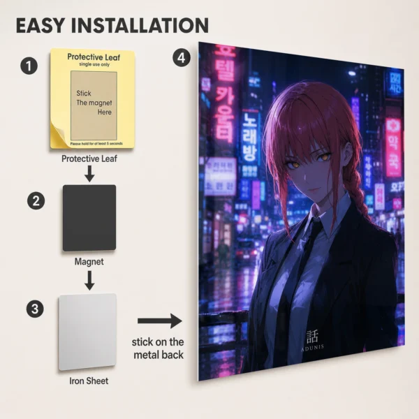 Anime Metal Poster Wall Decor - Chainsaw - E - Image 2