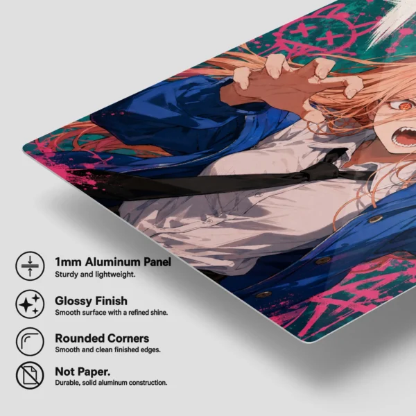 Anime Metal Poster Wall Decor - Chainsaw Power - A - Image 6