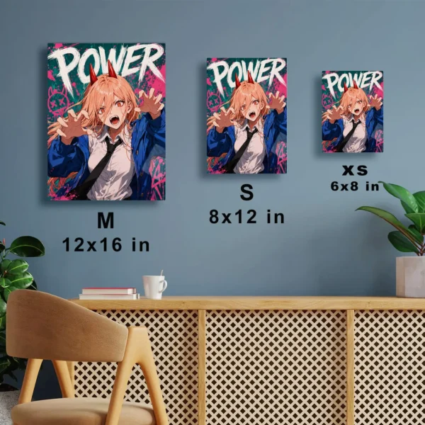 Anime Metal Poster Wall Decor - Chainsaw Power - A - Image 7