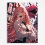 Anime Metal Poster Wall Decor - Chainsaw Power - B