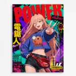 Anime Metal Poster Wall Decor - Chainsaw Power - C