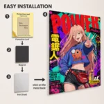 Anime Metal Poster Wall Decor - Chainsaw Power - C - Image 2