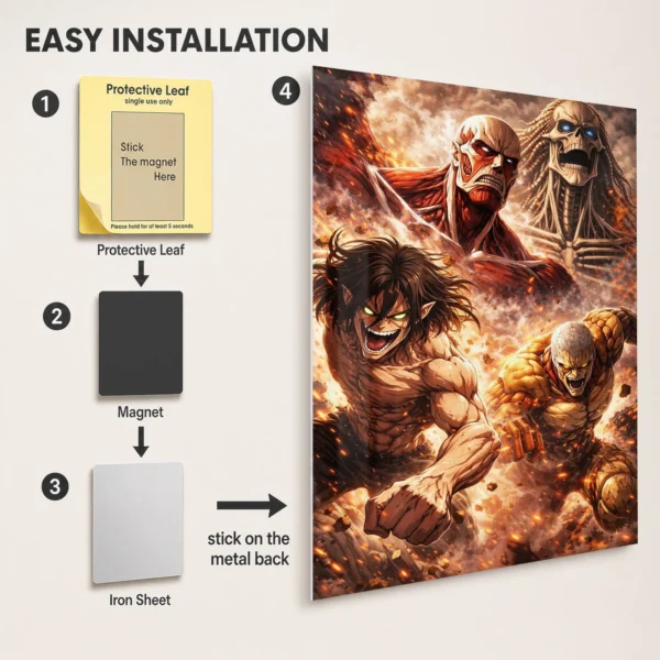 Anime Metal Poster Wall Decor - AOT - A - Image 2