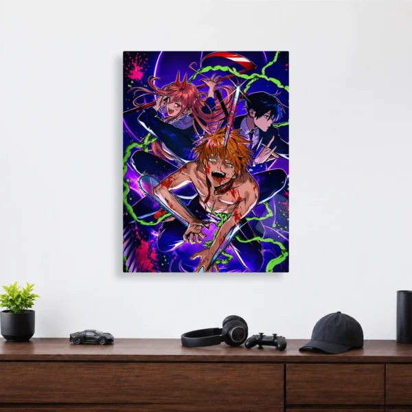 Anime Metal Poster Wall Decor - Chainsaw - G - Image 4